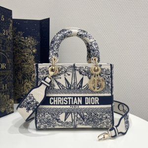 Replica Lady Dior D-Lite Blue Star - realistic designer-inspired fake bag