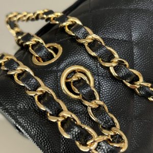 Replica CHANEL Classic Flap 23cm Black Caviar - best quality luxury bag dupe