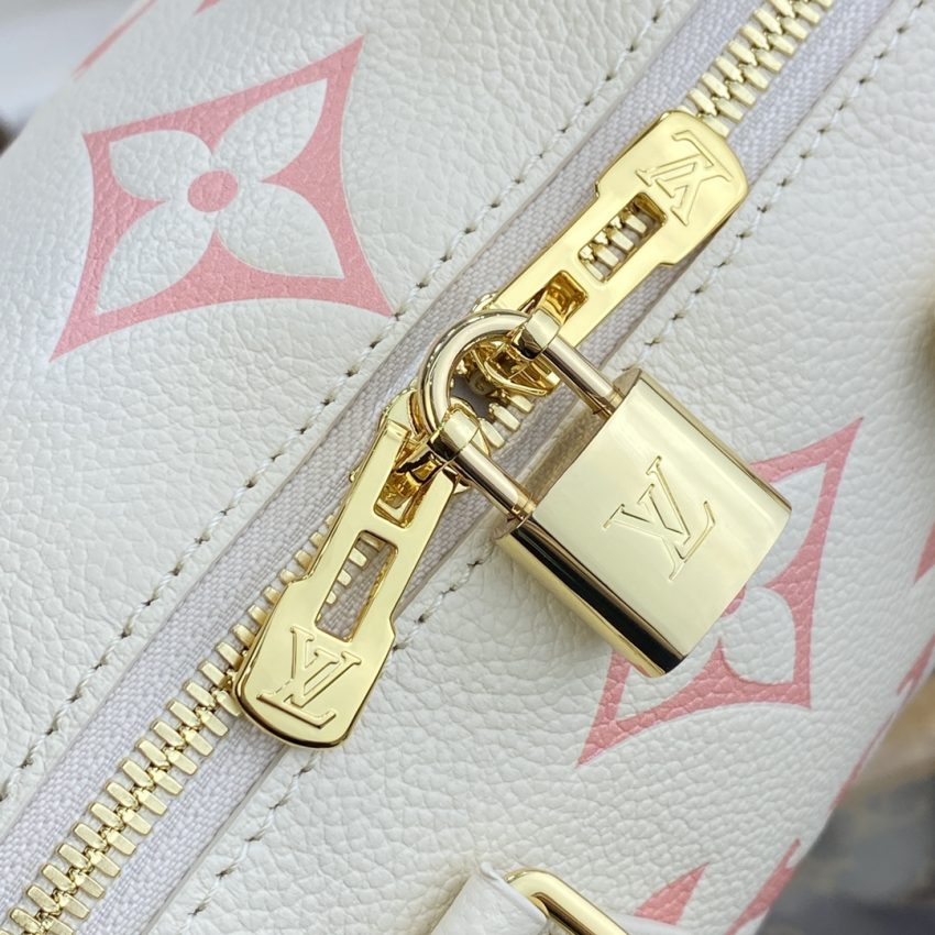 Replica Louis Vuitton Speedy Bandouliere 20 White Pink - premium 1:1 fake handbag model