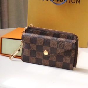 Replica Louis Vuitton Card Holder Recto Verso Grid Brown - best-selling designer handbag dupe