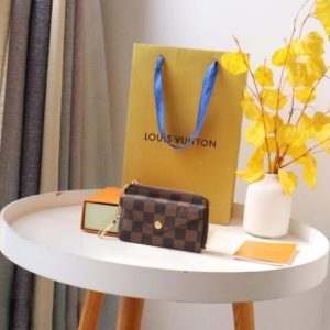 Replica Louis Vuitton Card Holder Recto Verso Grid Brown - high-accuracy replica luxury purse