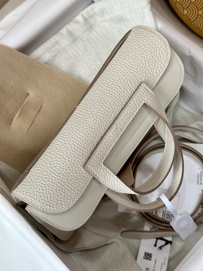 Replica Hermes Halzan White - high-quality designer bag clone
