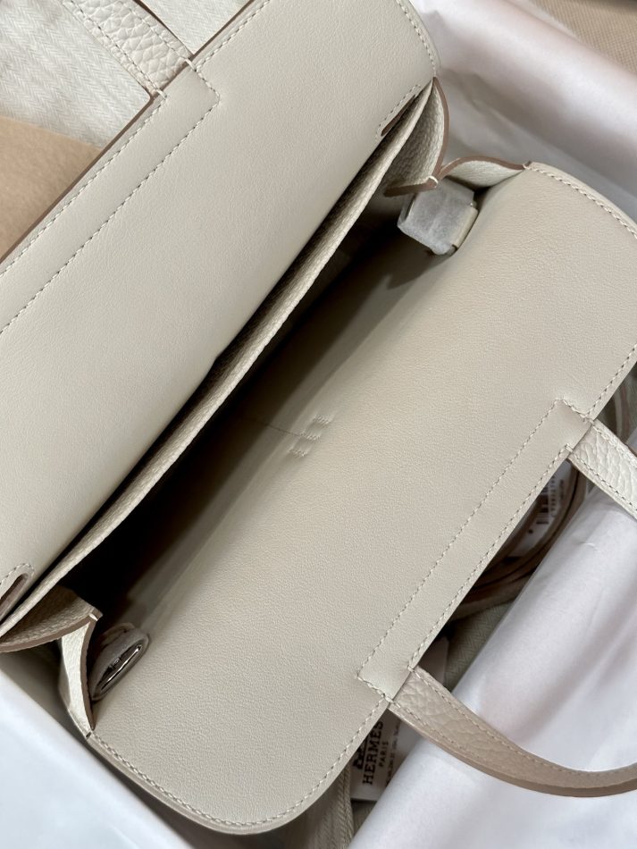 Replica Hermes Halzan White - near-authentic luxury replica handbag