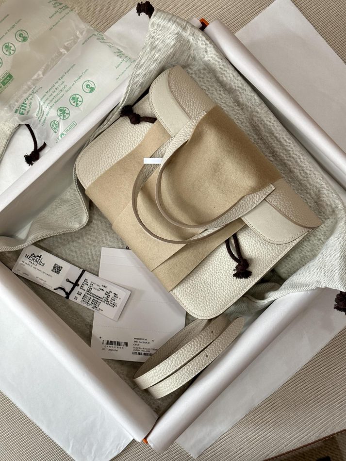 Replica Hermes Halzan White - high-accuracy replica luxury purse