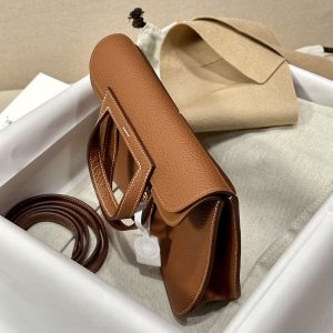 Replica Hermes Halzan Brown - high-end fake designer purse