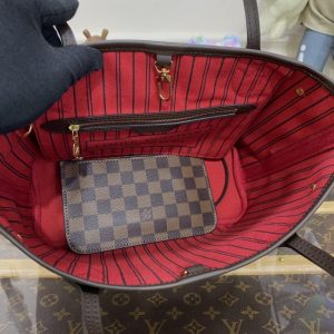 Replica Louis Vuitton Neverfull MM Grid Red Inside - high-accuracy replica luxury purse