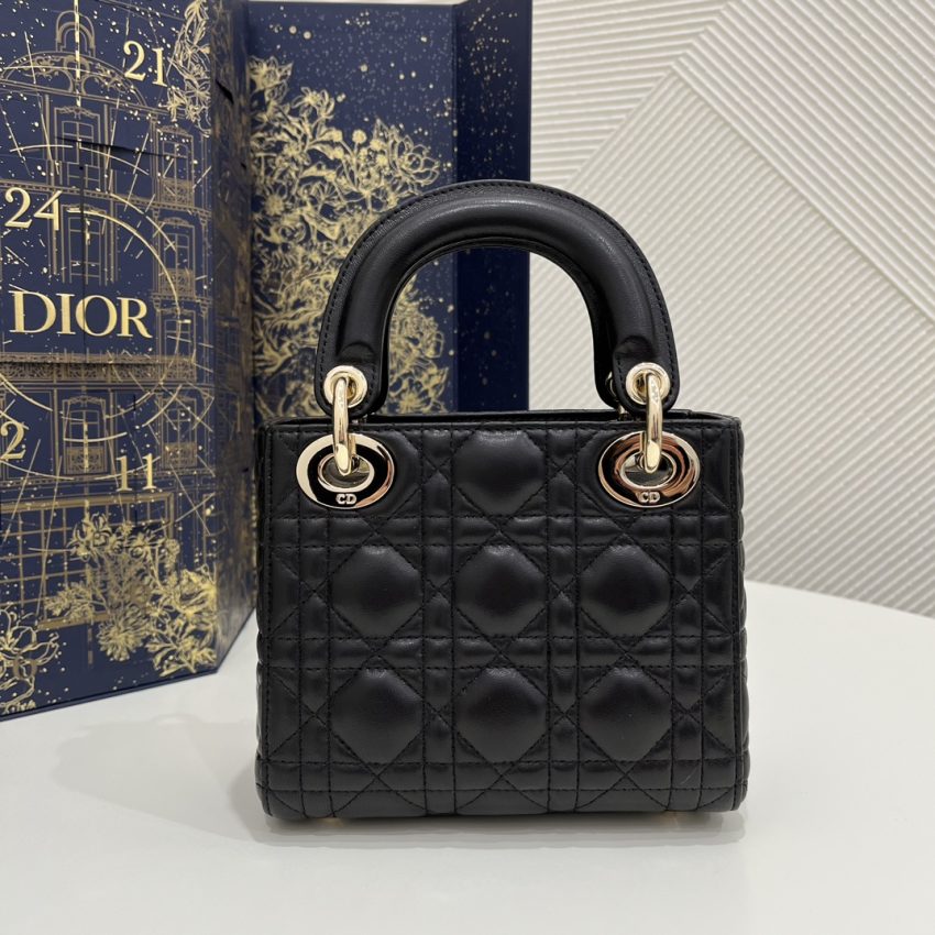 Replica Lady Dior Mini Black - best quality luxury bag dupe