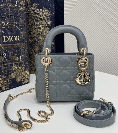 Replica Lady Dior Mini Cloud Grey - premium 1:1 fake handbag model