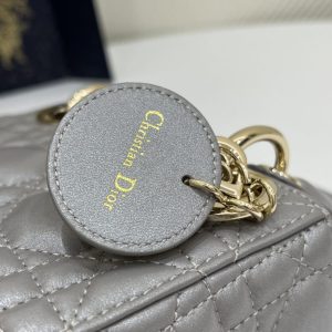 Replica Lady Dior Mini Grey Sillver - premium-grade designer purse dupe