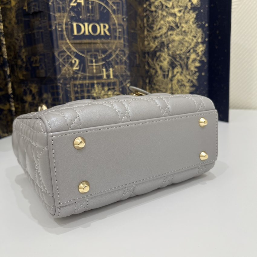 Replica Lady Dior Mini Grey Sillver - high-end fake designer purse