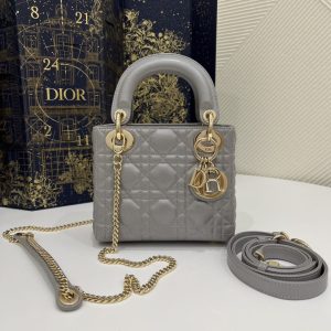 Replica Lady Dior Mini Grey Sillver - ultra-realistic fake designer tote