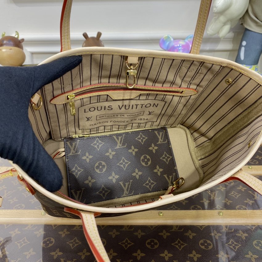 Replica Louis Vuitton Neverfull MM Brown Classic - near-authentic luxury replica handbag