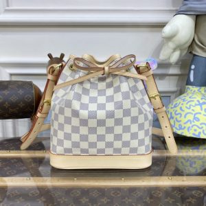 Replica Louis Vuitton Noe Bucket White Grid - elite superclone designer purse