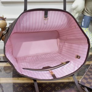 Replica Louis Vuitton Neverfull MM Grid Pink Inside - premium-grade designer purse dupe