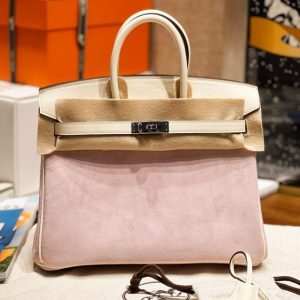Replica Hermes Top Quality Replica Bag ShopPink Suede - near-authentic luxury replica handbag