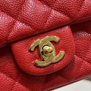Replica CHANEL Classic Flap 17cm Bright Red - top-rated replica designer bag