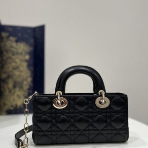 Replica Dior Lady D-Joy Bag Black - 1:1 designer replica handbag