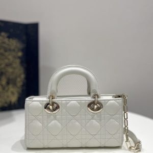 Replica Dior Lady D-Joy Bag White - high-accuracy replica luxury purse