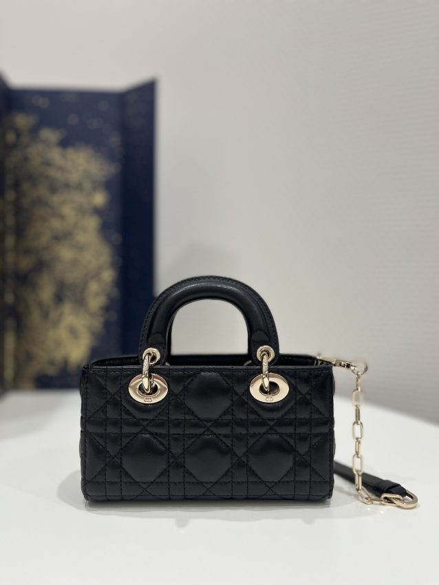 Replica Dior Lady D-Joy Mini Bag Black - high-end fake designer purse