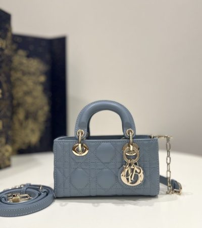 Replica Dior Lady D-Joy Mini Bag Blue - premium 1:1 fake handbag model