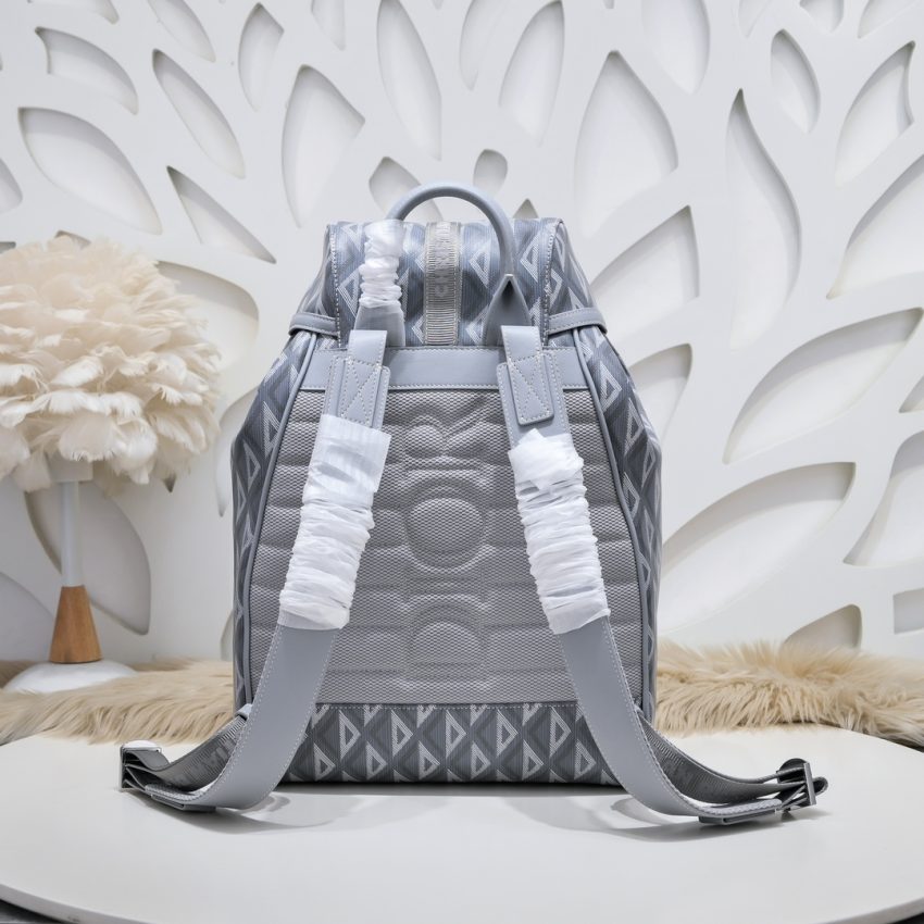 Replica Dior Hit The Road Backpack Diamond Grey - high-end fake designer purse