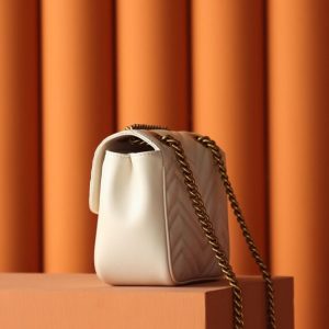 Replica Gucci GG Marmont Square Beige - authentic-look luxury purse replica