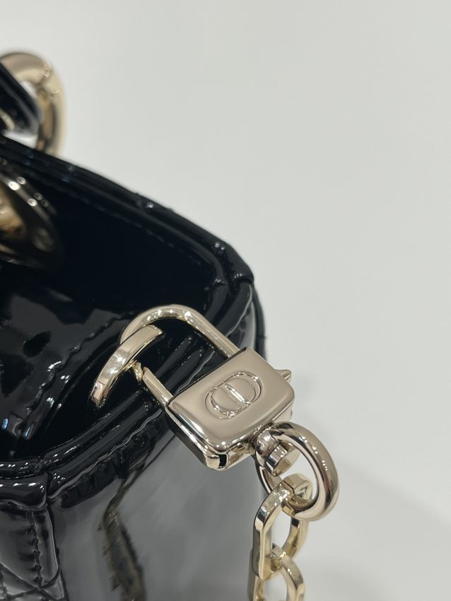 Replica Dior Lady D-Joy Bag Patent Black - top-rated replica designer bag