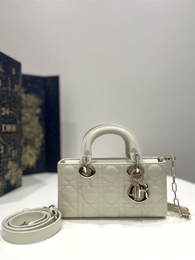Replica Dior Lady D-Joy Bag White Patent - high-accuracy replica luxury purse