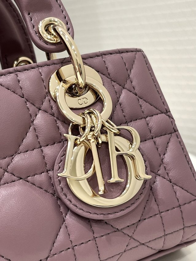 Replica Dior Lady D-Joy Mini Bag Dark Purple - 1:1 designer replica handbag