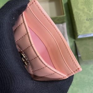 Replica Gucci Marmont Card Holder Pink - realistic designer-inspired fake bag