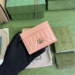 Replica Gucci Marmont Card Holder Pink - authentic-look luxury purse replica
