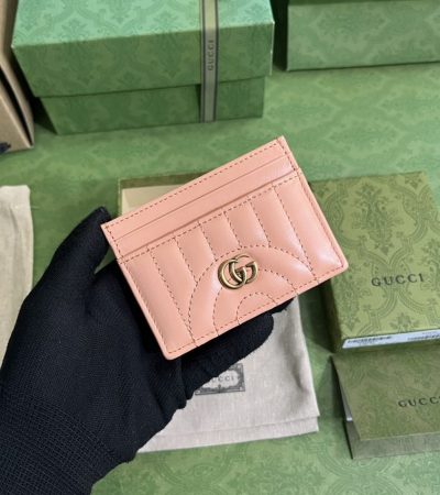 Replica Gucci Marmont Card Holder Pink - authentic-look luxury purse replica