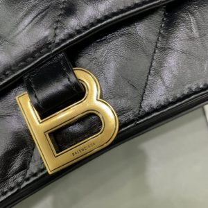 Replica Balenciaga Crush Large Black 2.0 - authentic-look luxury purse replica