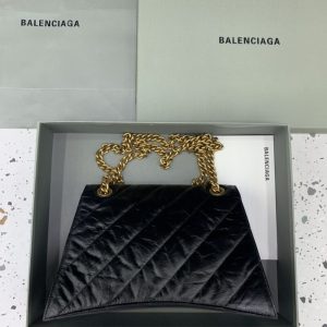 Replica Balenciaga Crush Large Black 2.0 - near-authentic luxury replica handbag