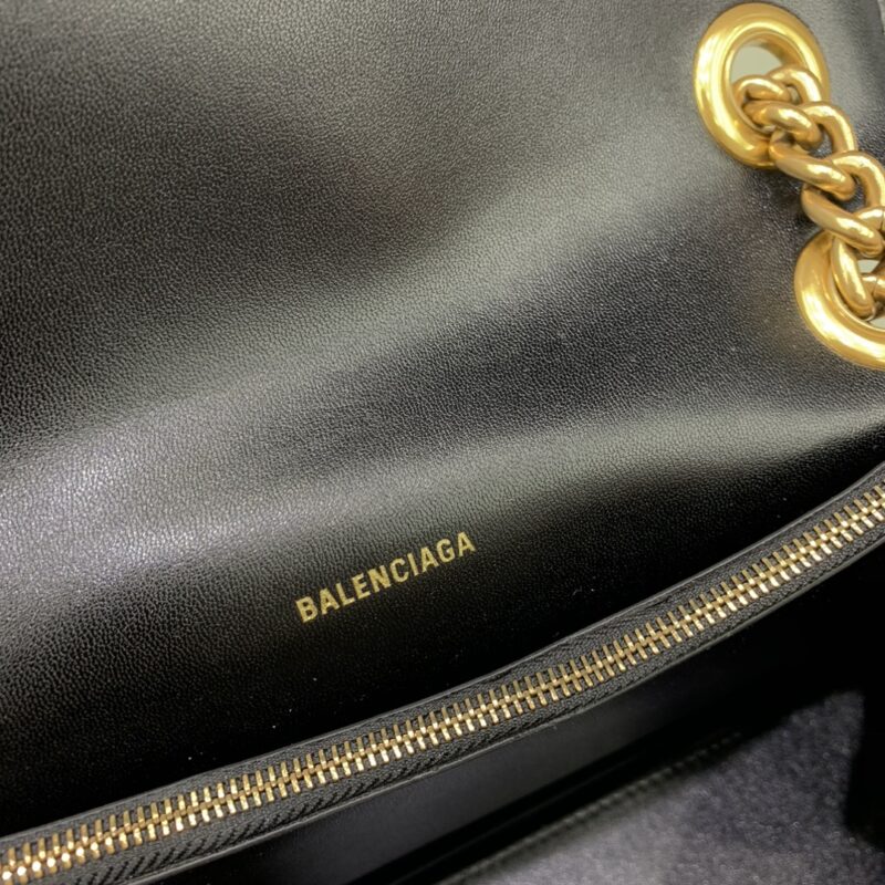 Replica Balenciaga Crush Large Black 2.0 - authentic-look luxury purse replica