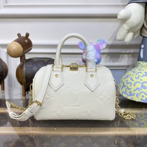 Replica Louis Vuitton Speedy Bandouliere 20 White - 1:1 designer replica handbag