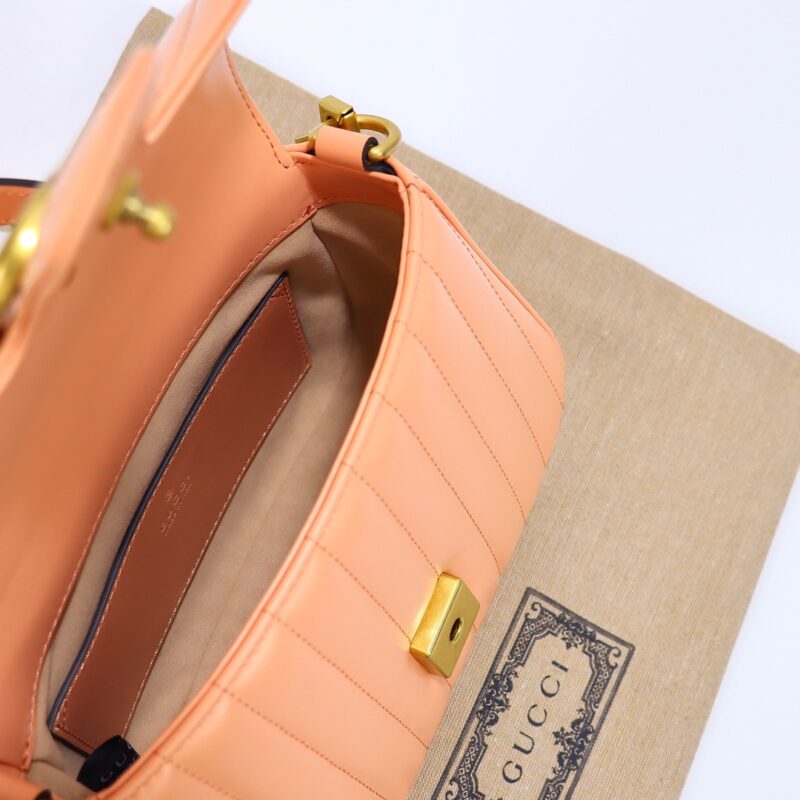 Replica Gucci GG Marmont Top Handle Apricot - premium 1:1 fake handbag model