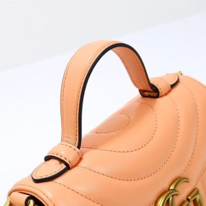 Replica Gucci GG Marmont Top Handle Apricot - top-tier luxury replica shoulder bag