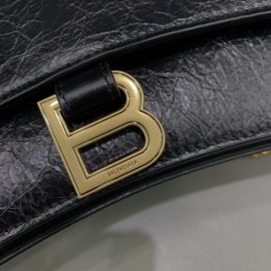 Replica Balenciaga Crush Small Black Gold - near-authentic luxury replica handbag