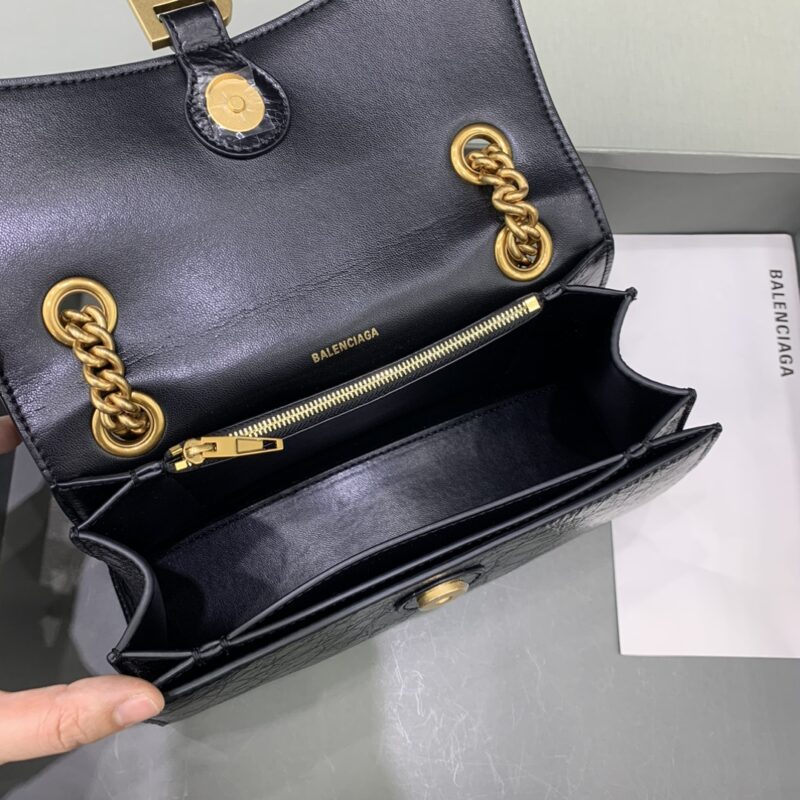 Replica Balenciaga Crush Small Black Gold - top-rated replica designer bag