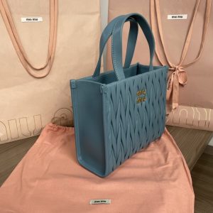 Replica Miu Miu Matelassé Tote Blue - premium 1:1 fake handbag model