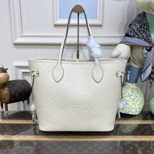 Replica Louis Vuitton Neverfull MM Full Beige - premium 1:1 fake handbag model