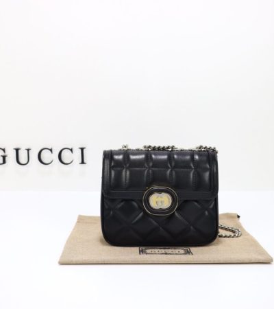 Replica Gucci Gucci Deco Double G Black - premium 1:1 fake handbag model
