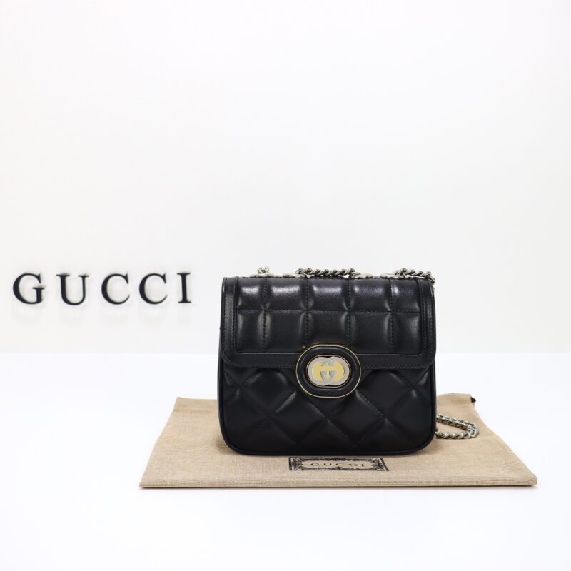 Replica Gucci Gucci Deco Double G Black - premium 1:1 fake handbag model