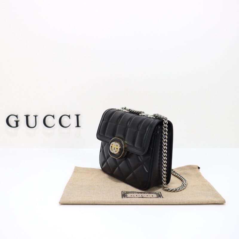 Replica Gucci Gucci Deco Double G Black - high-end fake designer purse