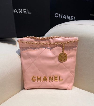 Replica CHANEL 23s Mini Garbage Bag Pink - realistic designer-inspired fake bag