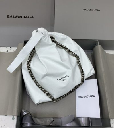Replica Balenciaga Crush Small Tote White - near-authentic luxury replica handbag