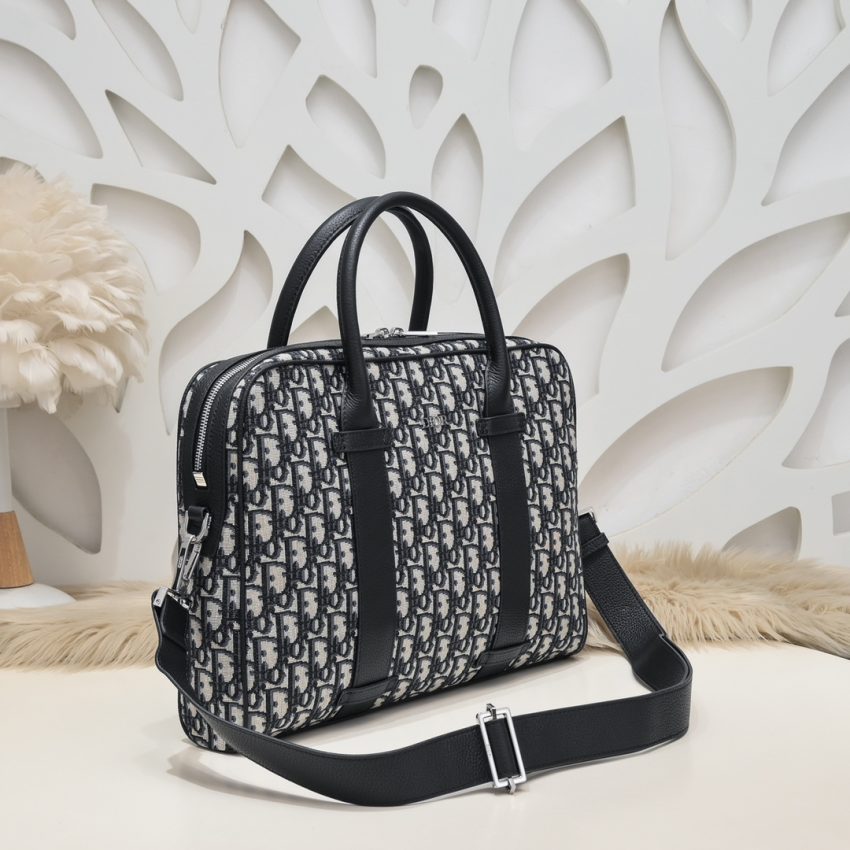 Replica Dior Oblique Briefcase White - elite superclone designer purse