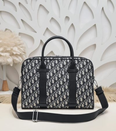 Replica Dior Oblique Briefcase White - top-rated replica designer bag
