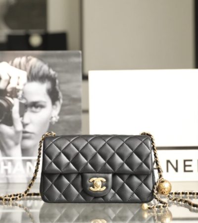 Replica CHANEL CF 17cm Golden Ball Black - realistic designer-inspired fake bag